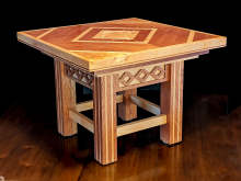 footstool-turned-table
